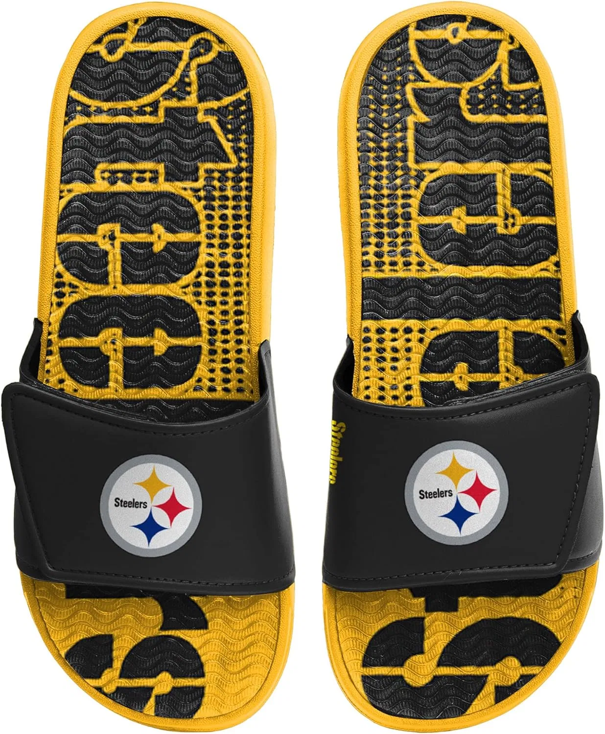 Мужские спортивные тапочки FOCO Legacy Velcro Sport Slide New York Giants Legacy Sport с застежкой-липучкой - размер Large, Wordmark With Colour Gradient — фото 2