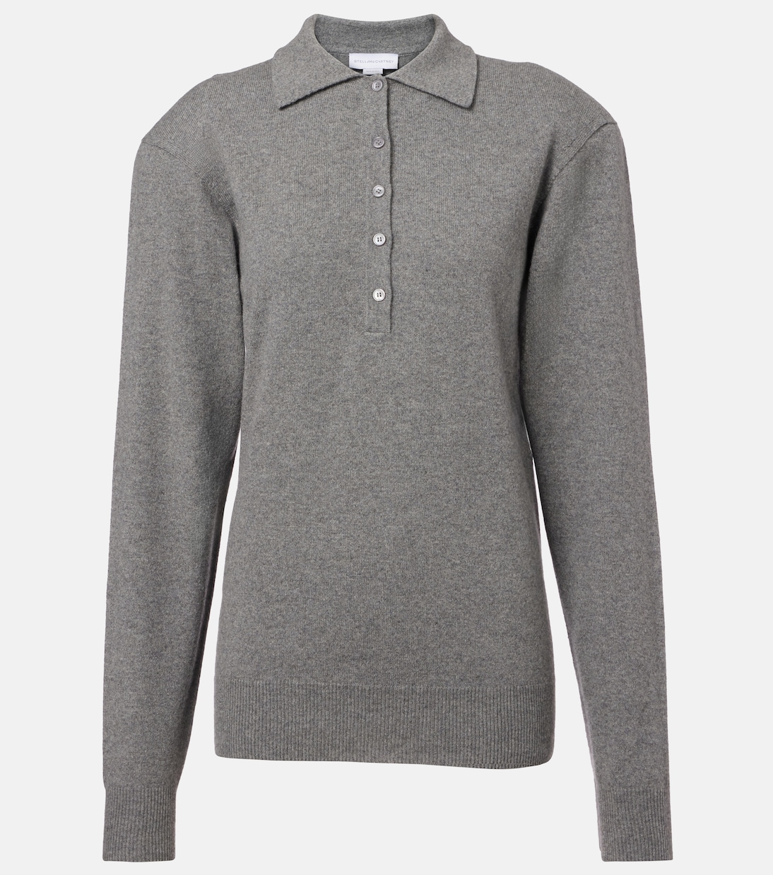 

Кашемировый и шерстяной поло свитер Stella McCartney, Medium Grey Melange