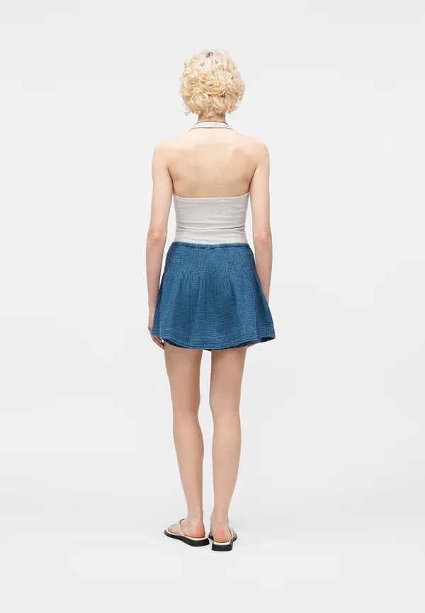 Юбка A-line Gap, Smocked waist, цвет средней стирки — фото 3