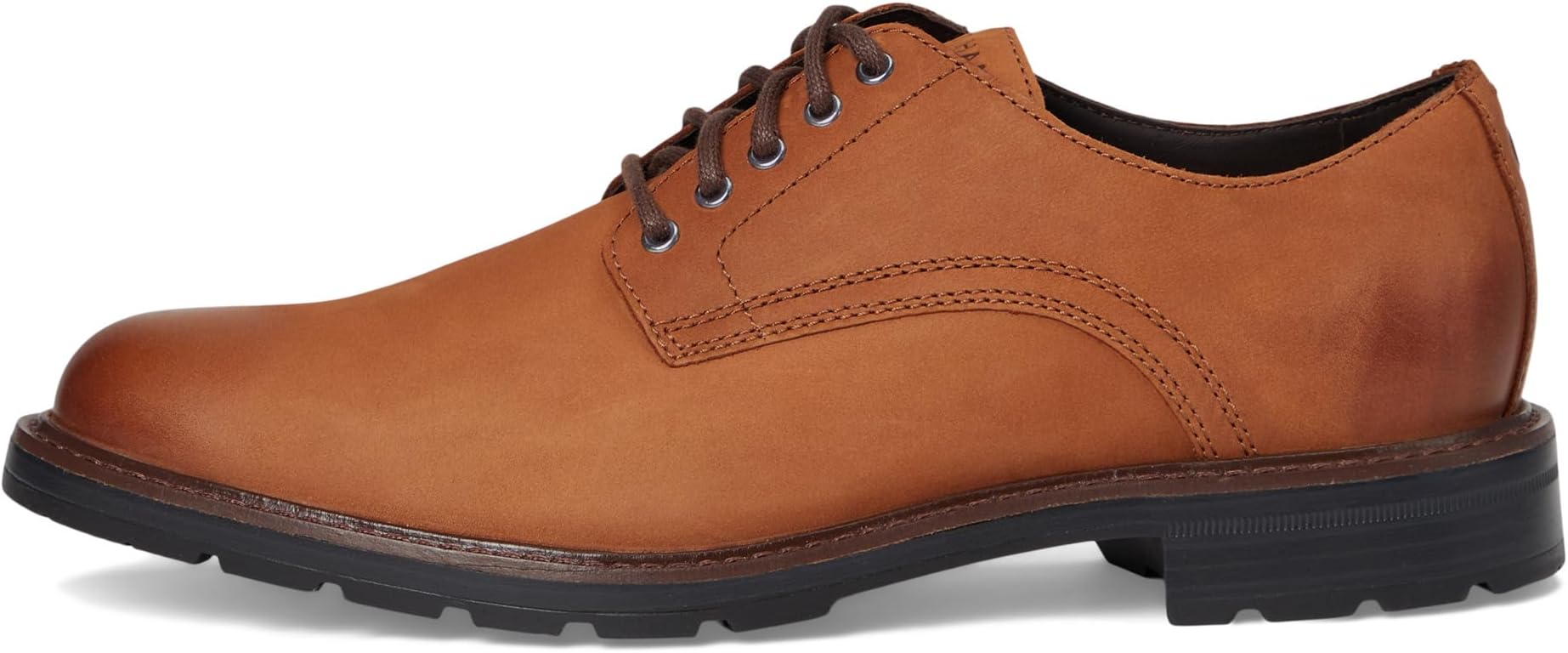 Оксфорды Cole Haan Men's Chamberlin Grand Plain Toe Oxfords, British Tan Nubuck/Black Water Resistant — фото 4