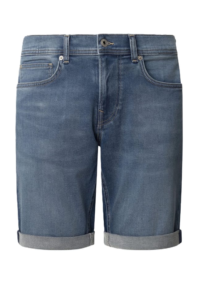 

Шорты-Бермуды из денима с пятью карманами Pepe Jeans, синий