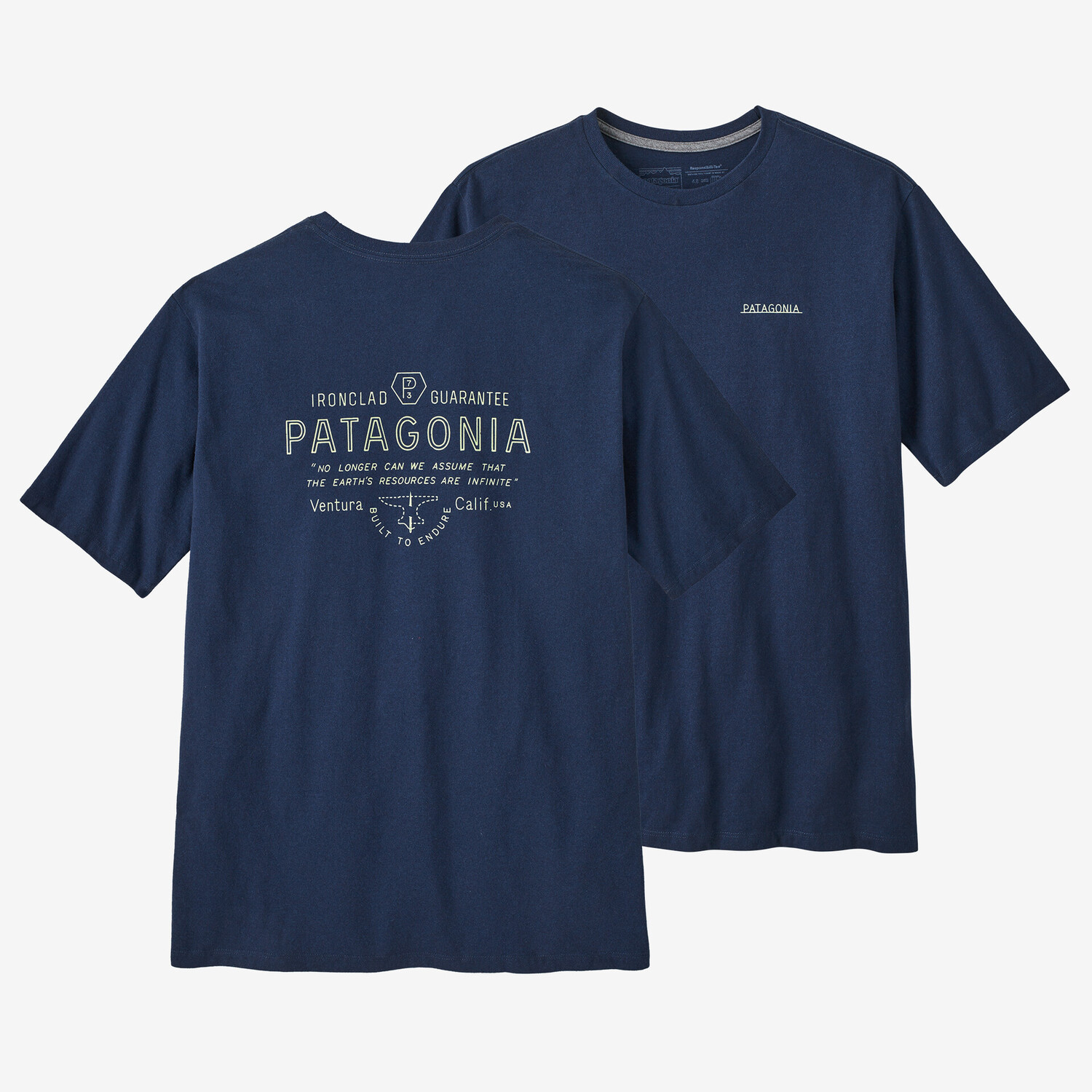 

Мужская футболка Forge Mark Responsibili Patagonia, лагом синий