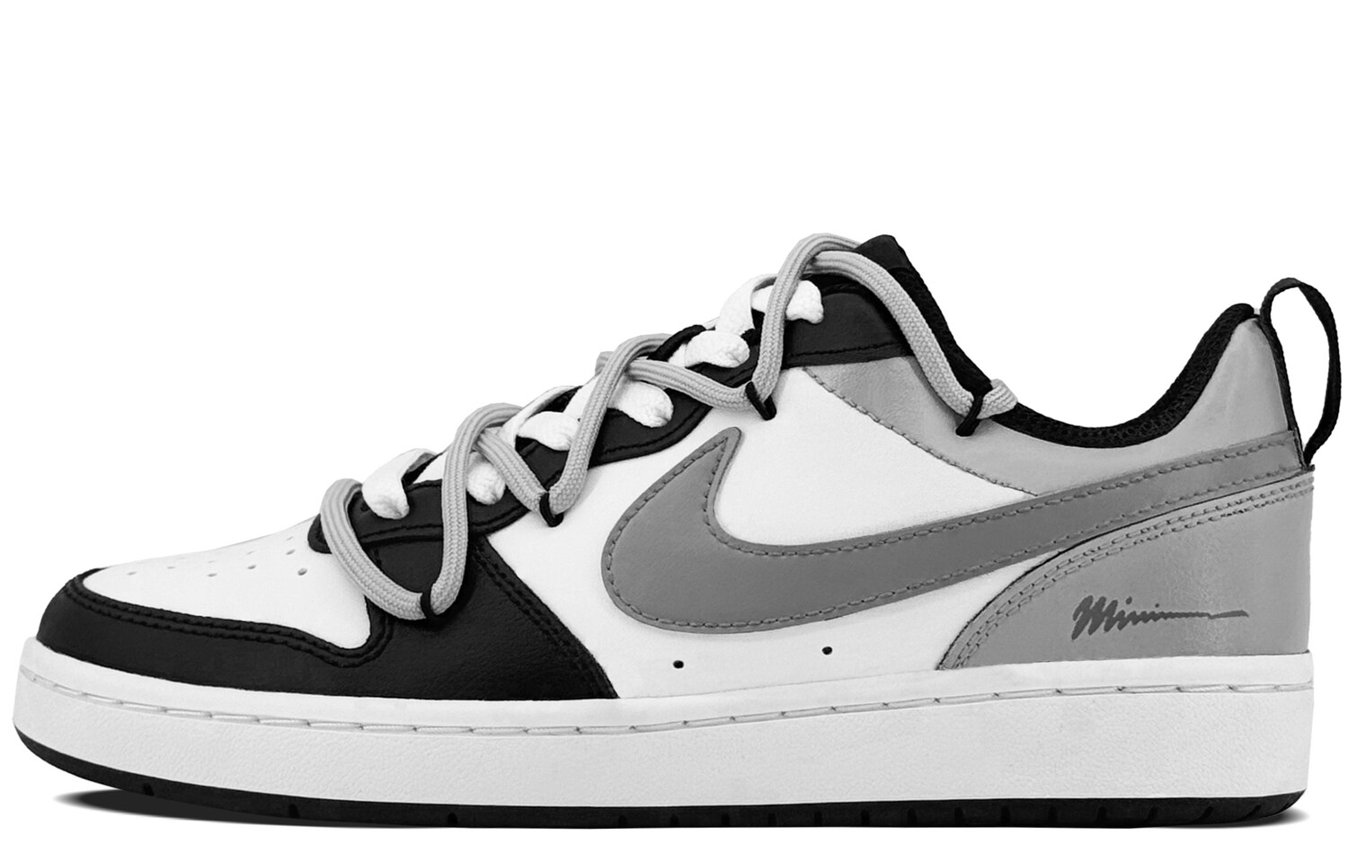 

Кроссовки Nike Court Borough Skateboarding Shoes Women's Low-top Black/grey/white, цвет Lava soot