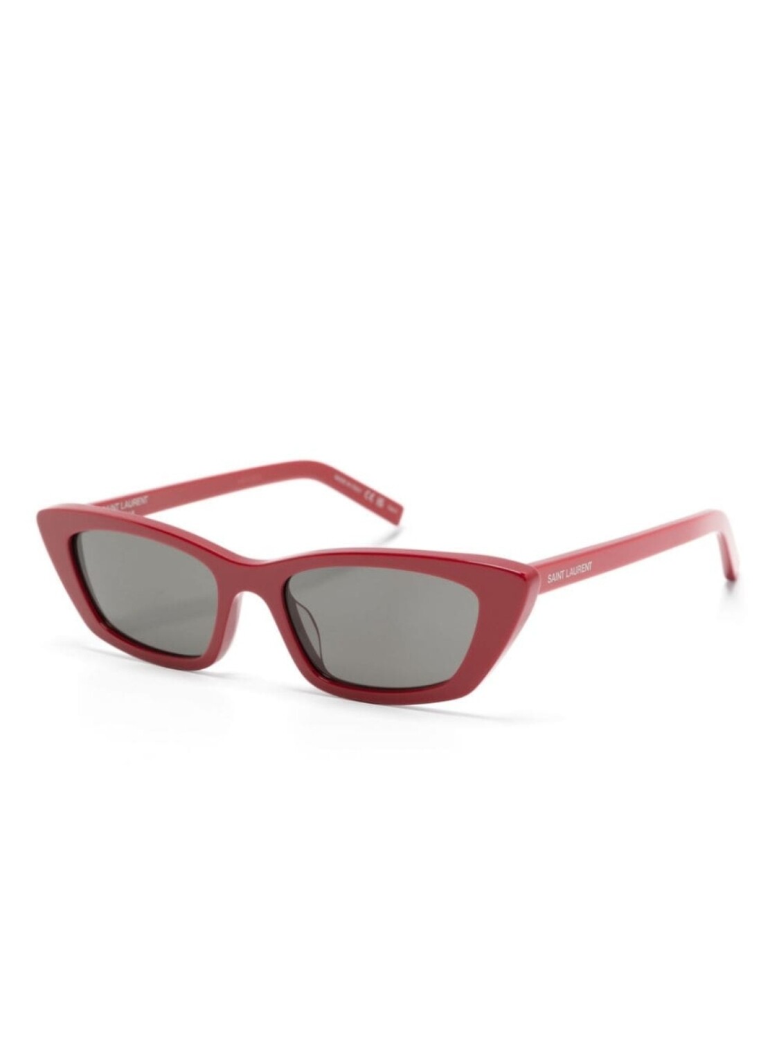 Saint Laurent Eyewear солнцезащитные очки «кошачий глаз» SL277, красный — фото 2