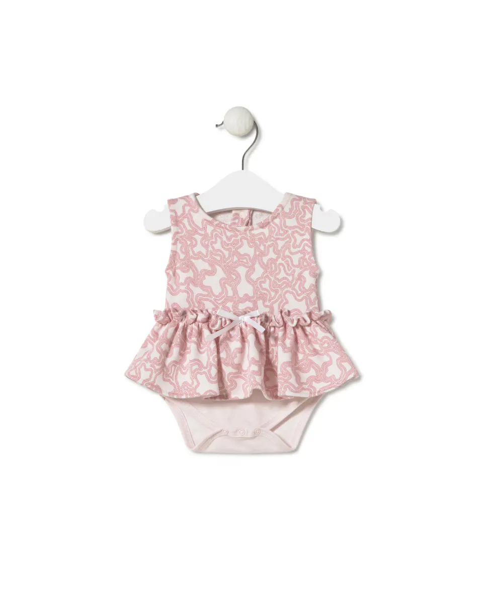 

Боди для девочки с юбкой из хлопка с принтом Kaos Tous, цвет Rosa