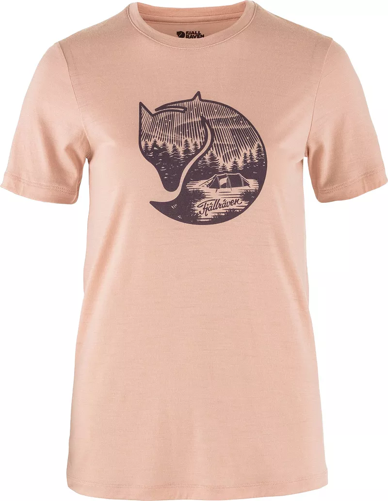 

Женские шорты Fjallraven Abisko из шерсти лисы с рукавами-шортами, цвет Chalk Rose/Port