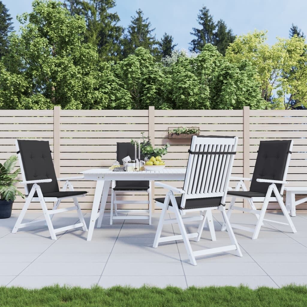 

Подушки садовые на стулья с высокой спинкой 6 шт. Антрацит 120х50х3 см. DKD HOME DECOR, черный