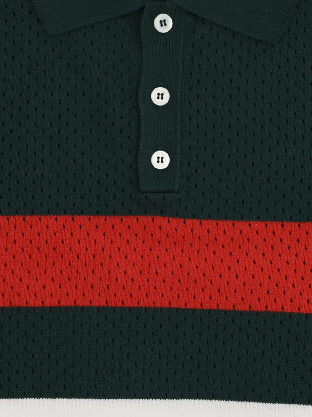 Поло-рубашка в полоску Web Gucci Kids, зеленый — фото 3