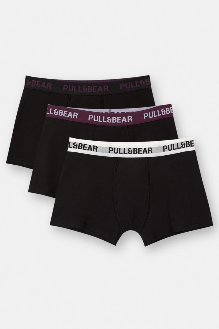 

Упаковка из 3 пар трусов-боксеров Pull And Bear, мультиколор