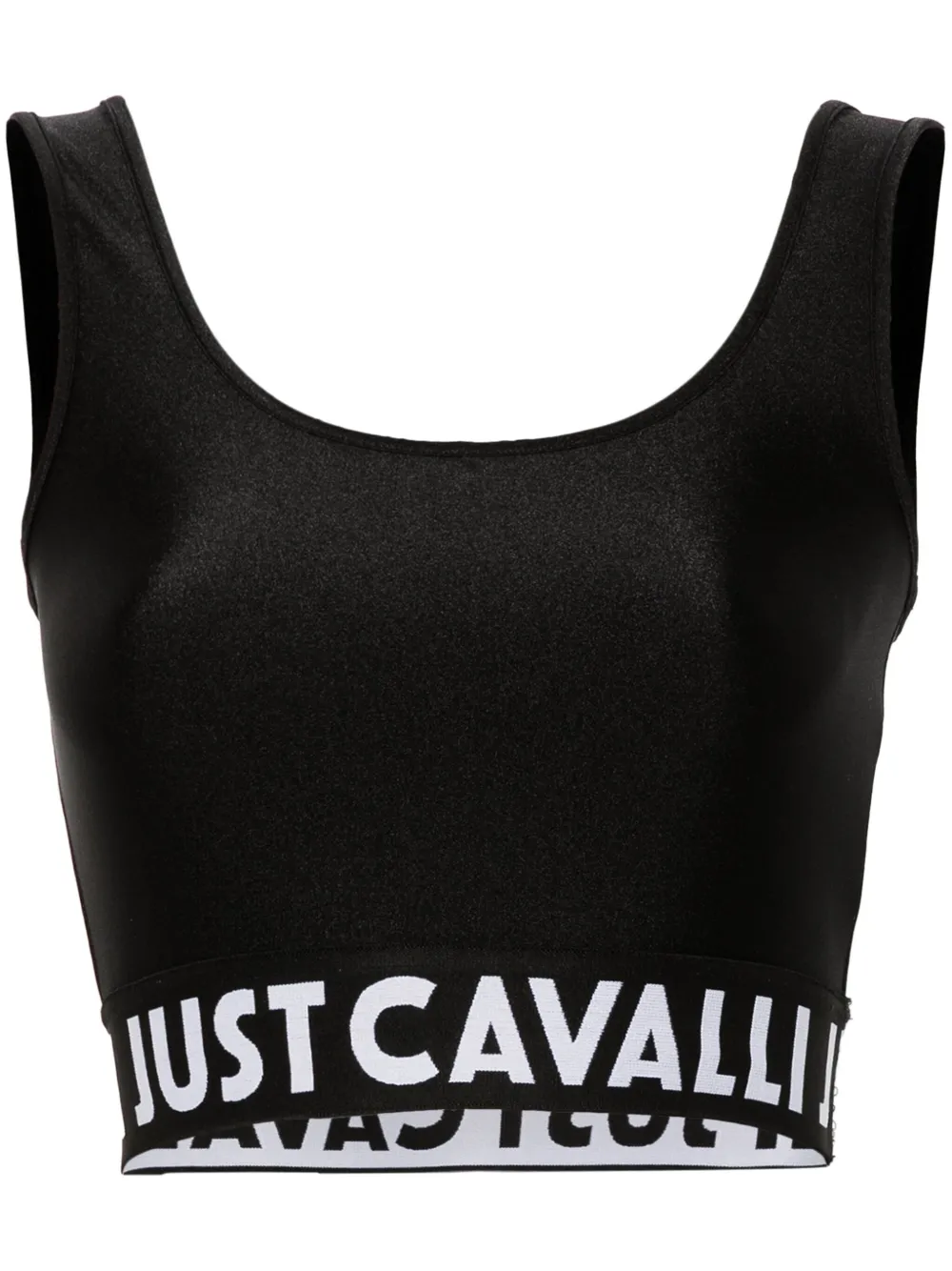 

Укороченный топ с логотипом Just Cavalli, черный