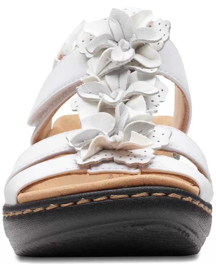 Женские босоножки Merliah Sheryl с декором Slingback Clarks, белый — фото 3