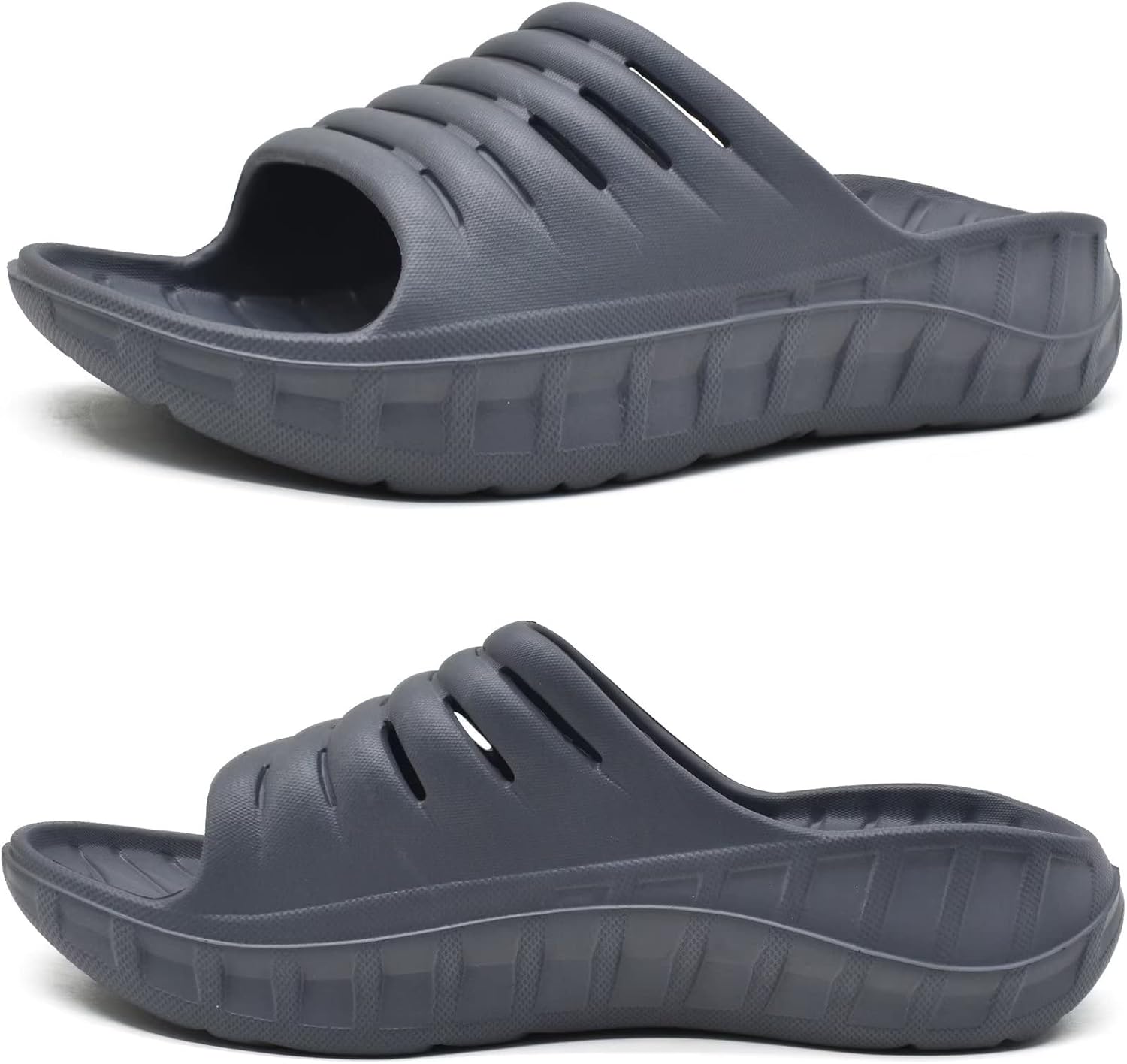 

Мужские сандалии с ортопедической поддержкой для восстановления после тренировки Kuailu, темно-серый