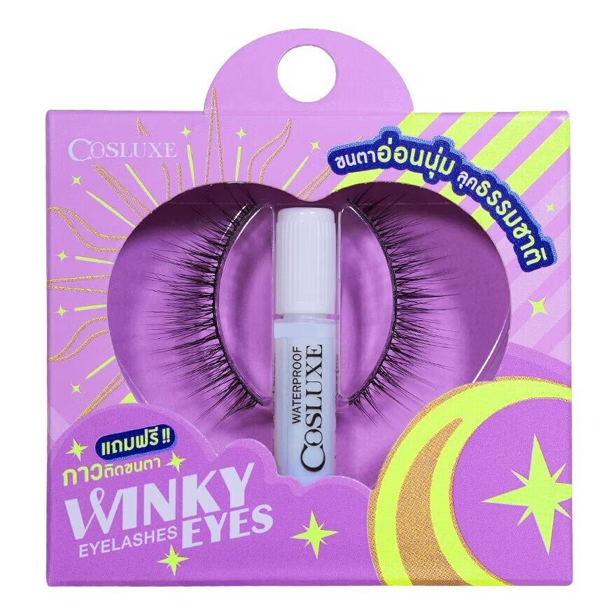 

Cosluxe Ресницы Winky Eyes 1 пара с клеем A-04
