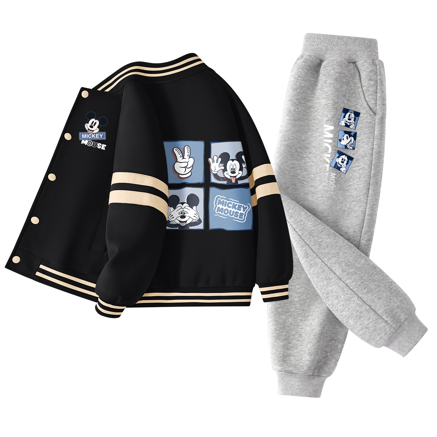 

Детская повседневная спортивная одежда Disney, черный