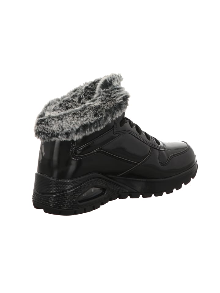 Ботинки женские Skechers зимние с искусственным мехом, черный — фото 3