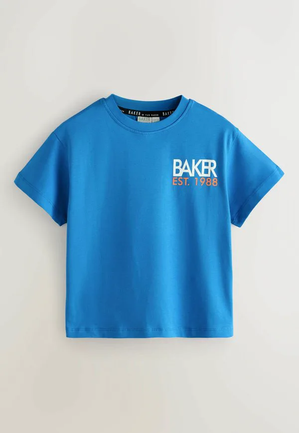 Футболка стандартного кроя с графическим принтом (5 штук в упаковке) Baker By Ted Baker, White Orange Blue Navy — фото 4