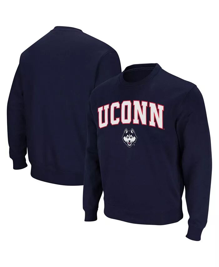 

Мужская толстовка UConn Huskies Arch and Logo с круглым вырезом Colosseum, синий
