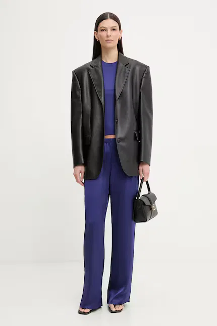 Футболка с коротким рукавом из модала Calvin Klein, фиолетовый — фото 2