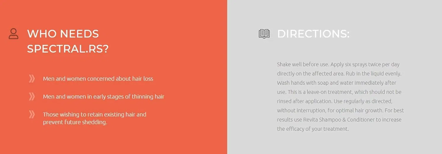Лосьон для истонченных волос «Spectral.RS» от DS Laboratories Ds Laboratories — фото 2