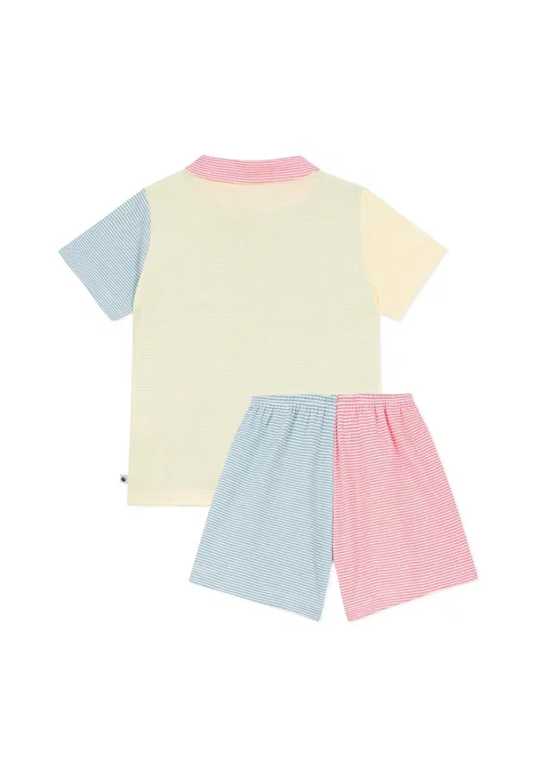 Комплект пижамы хлопковый Set - pyjama set Petit Bateau, marshmallow multico — фото 2