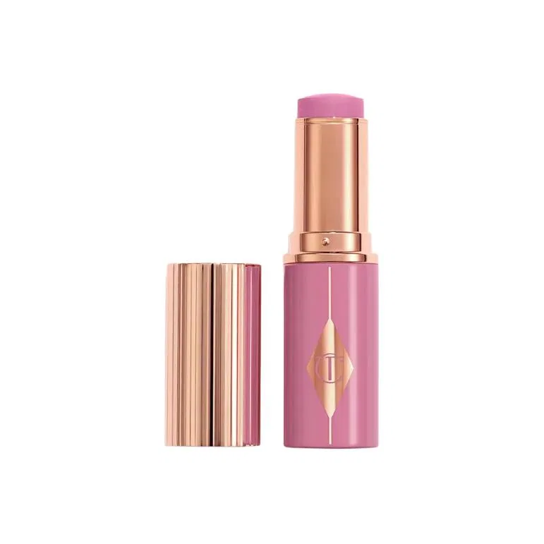 Женские румяна-стик с перламутровым сиянием, оттенок Pretty Glow Pink Taro Purple, Charlotte Tilbury