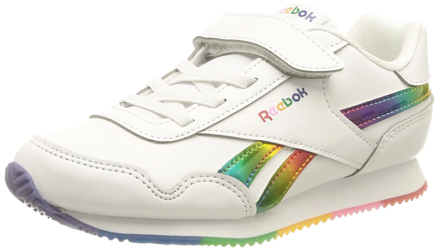 Детские кроссовки для девочек с закрытым носком Royal Cl Jog 3.0 1v Reebok, Ftwr White Ftwr White True Pink
