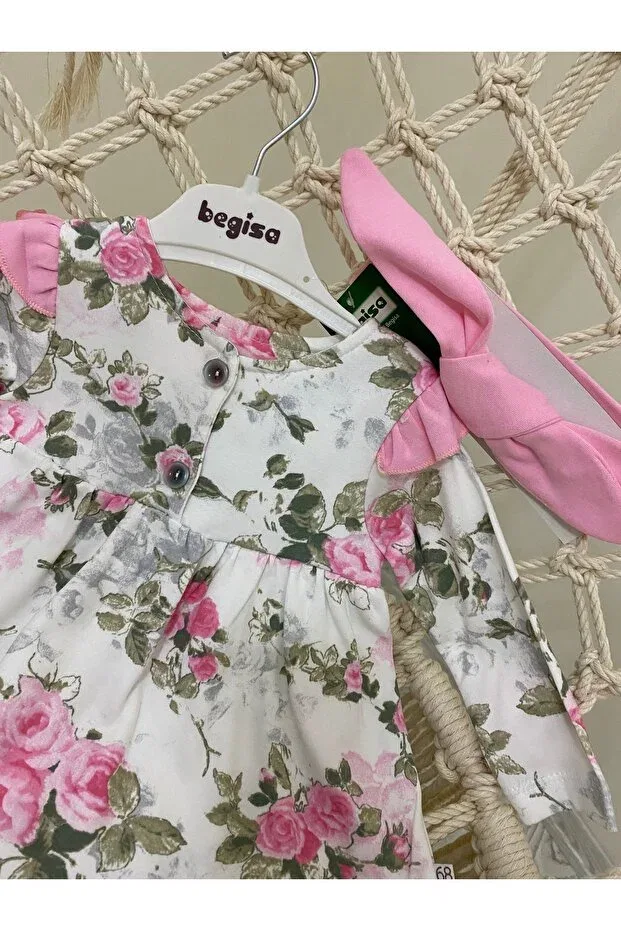 Детское платье для девочек с принтом Begisa, Pink — фото 2