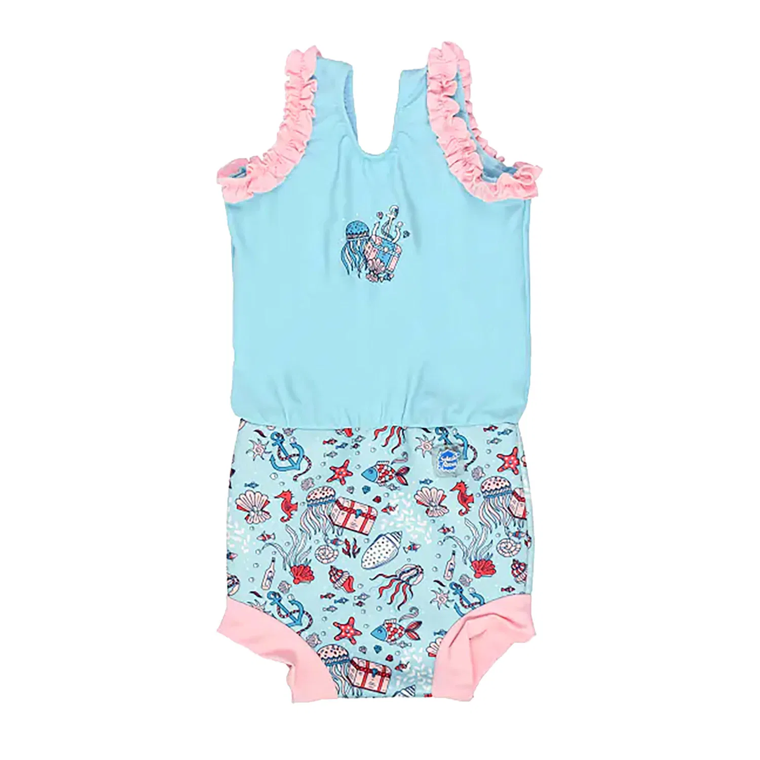 Детский купальник для девочек с принтом Happy Nappy Hidden Treasure Splash About, BLAU