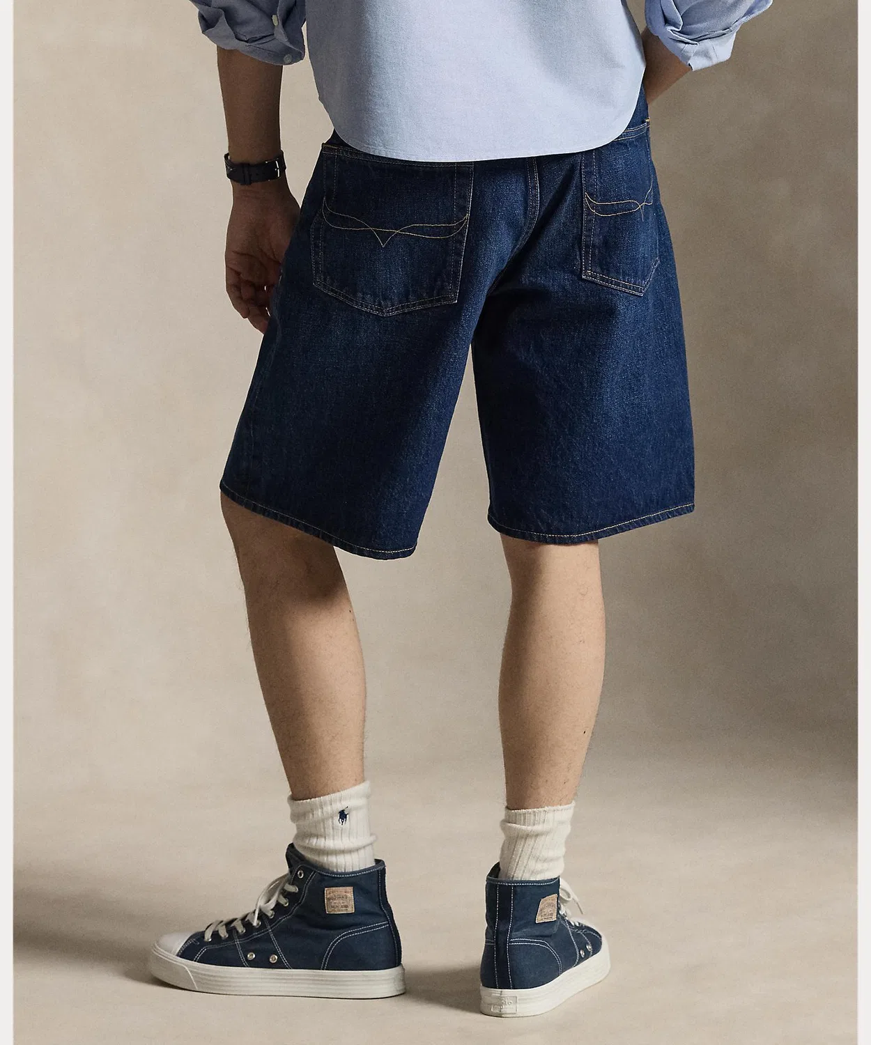Мужские джинсовые шорты Rivington Relaxed POLO RALPH LAUREN, Blue — фото 4