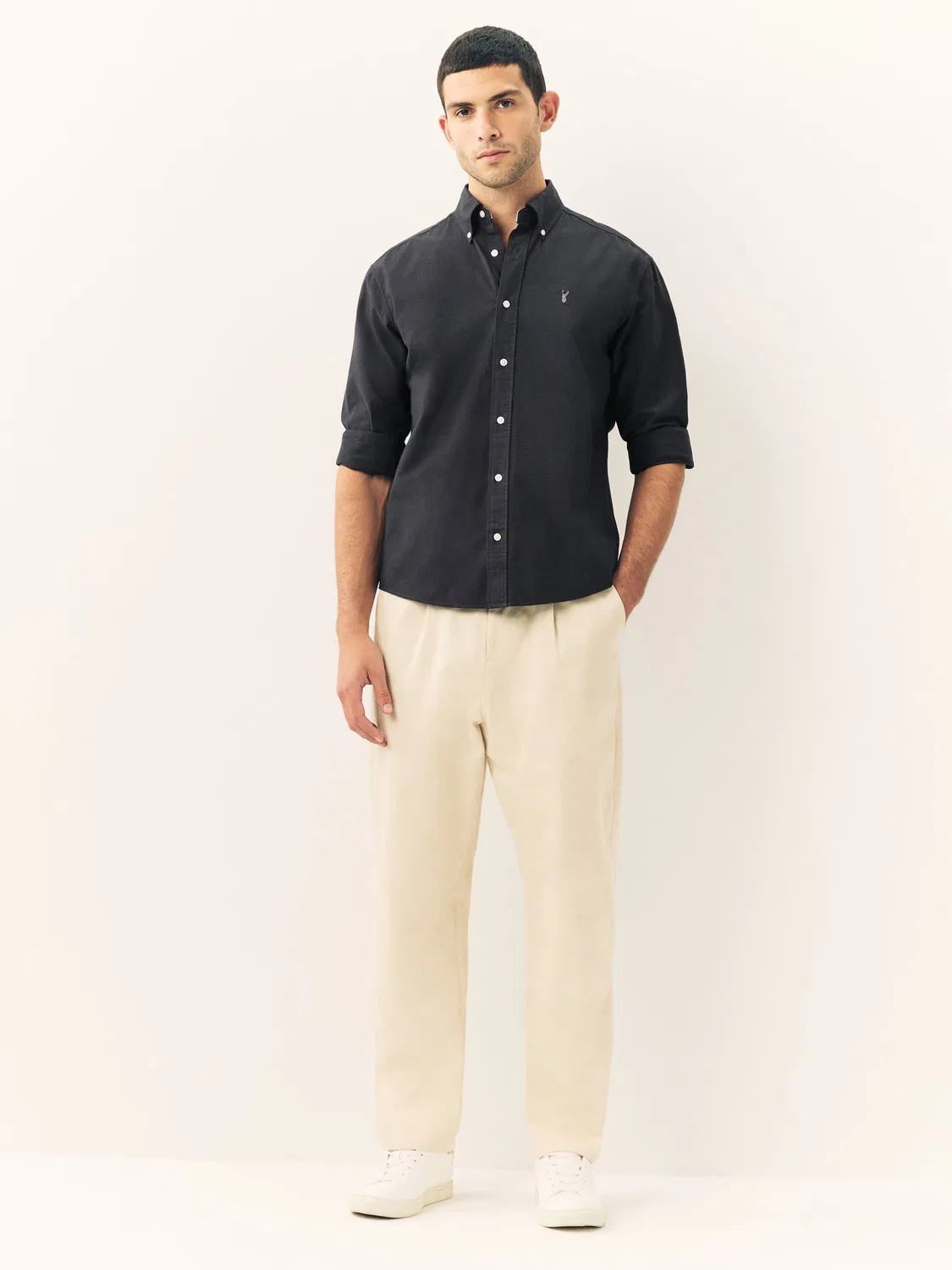 Рубашка оксфорд Regular Fit, Charcoal Grey Next — фото 3