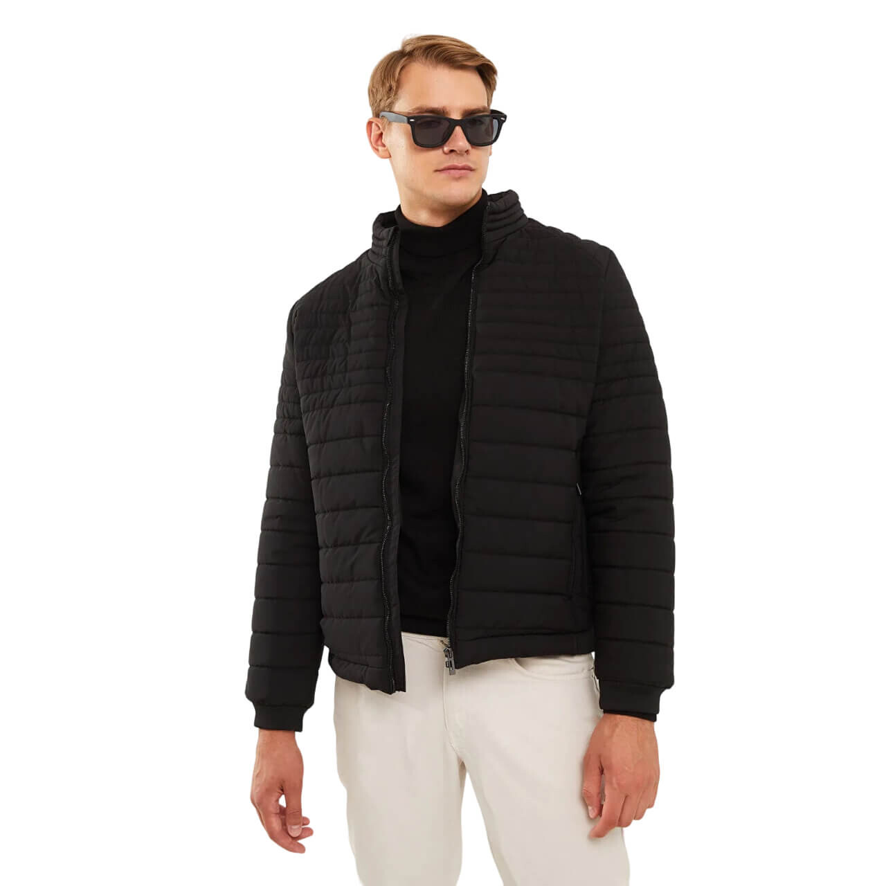 

Куртка LC Waikiki Classic Standard Pattern Upright Collar, черный