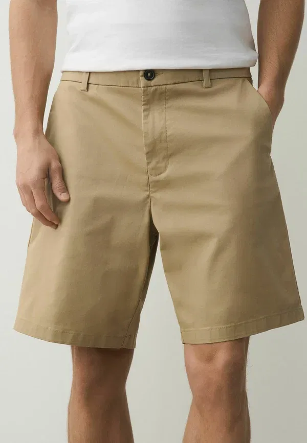 Шорты хлопковые Relaxed fit stretch chino shorts 2 pack Next, navy, stone, темно-синий — фото 2