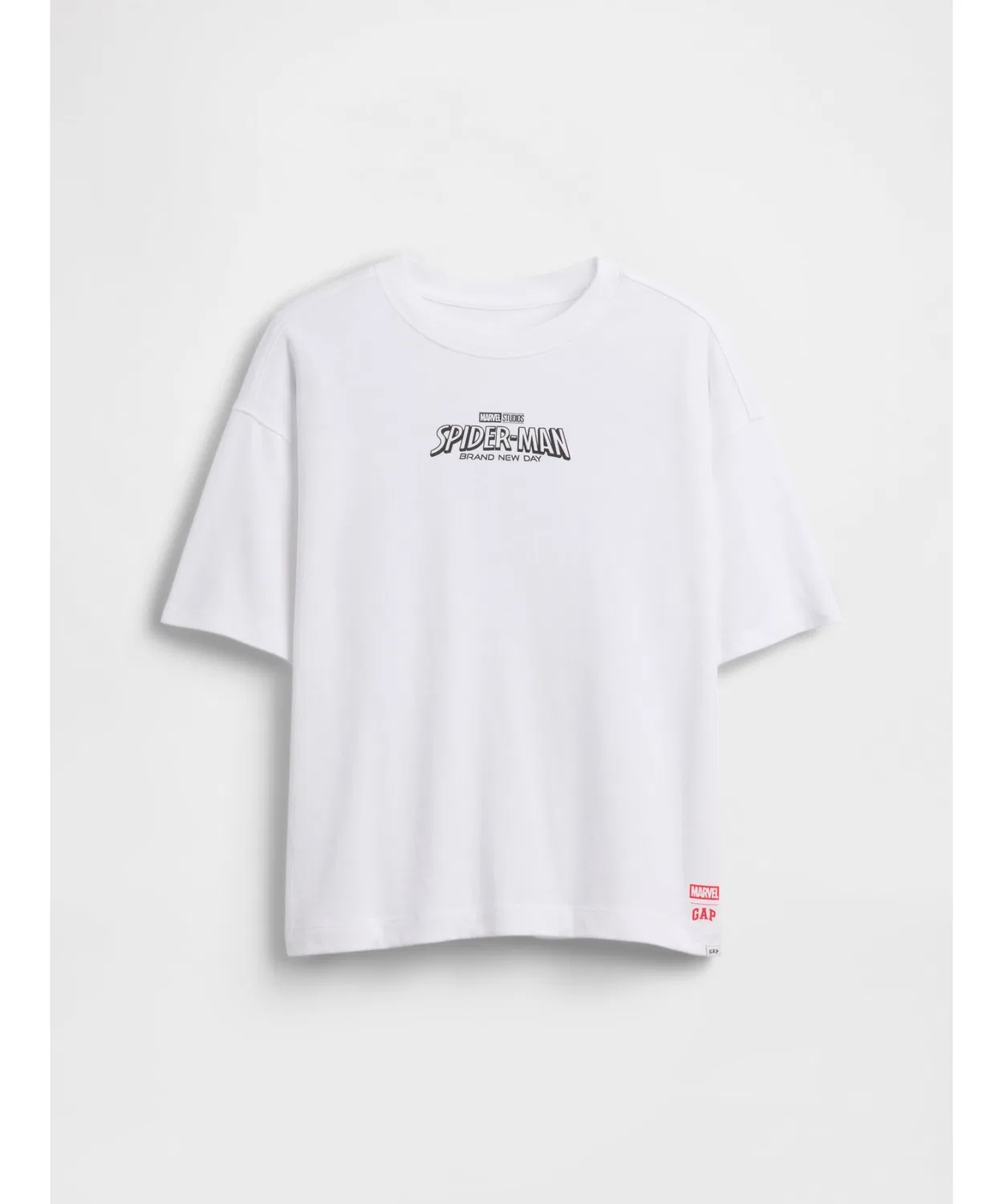 Детская футболка с принтом Marvel Oversize Gap, White — фото 2