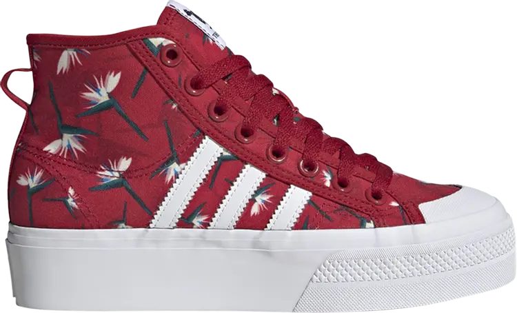 

Кроссовки Adidas Thebe Magugu x Wmns Nizza Platform Mid 'Birds of Paradise', красный