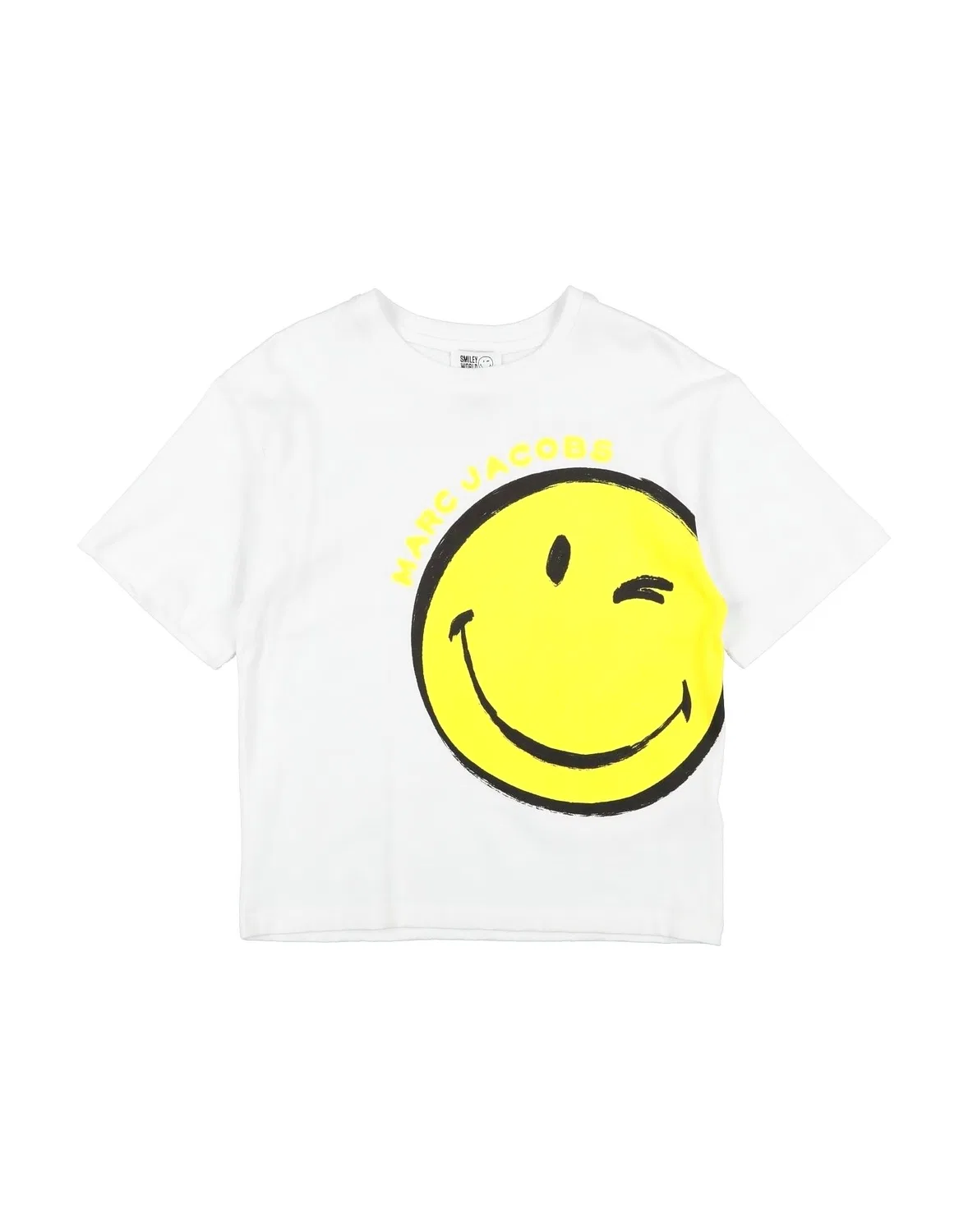 Детский джерси-топ для мальчиков с логотипом Smiley World, белый