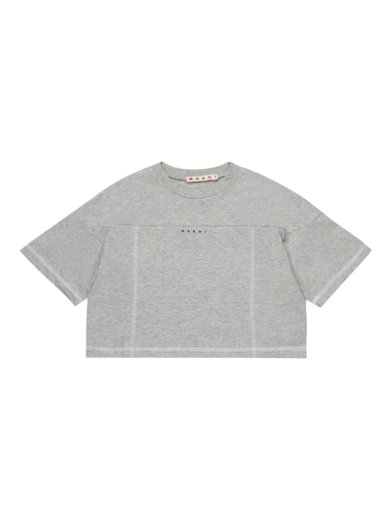 

Футболка с короткими рукавами и вставками Marni Kids, серый