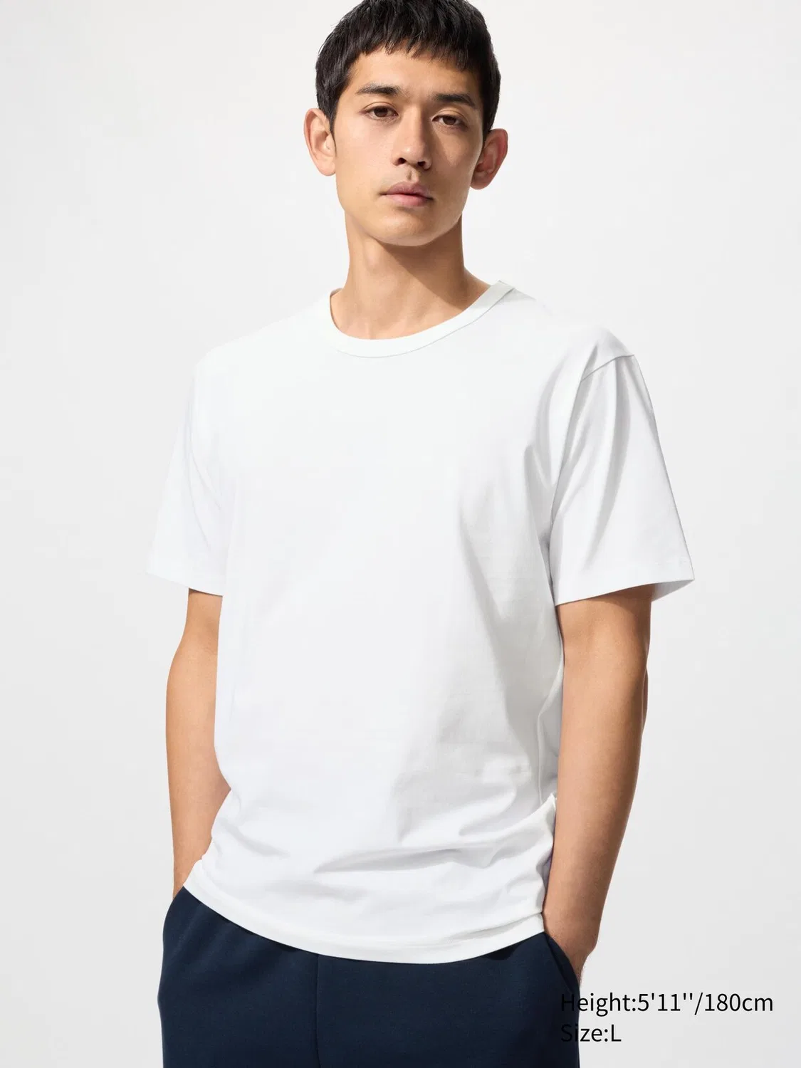 Футболка Uniqlo Airism, хлопковая, белый