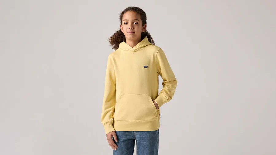Детская толстовка горчичного цвета Levi'S Kids — фото 2