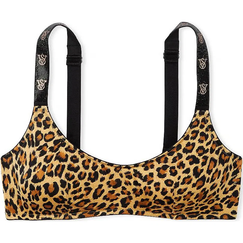 Женский бюстгальтер-бралетт с вырезом лодочкой Victoria's Secret, Leopard Print