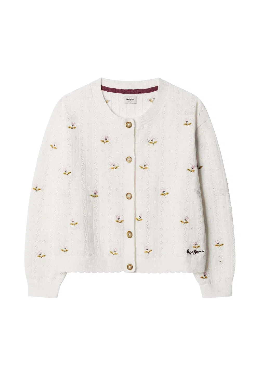 Нарядный джемпер - кардиган Pepe Jeans, Mousse White