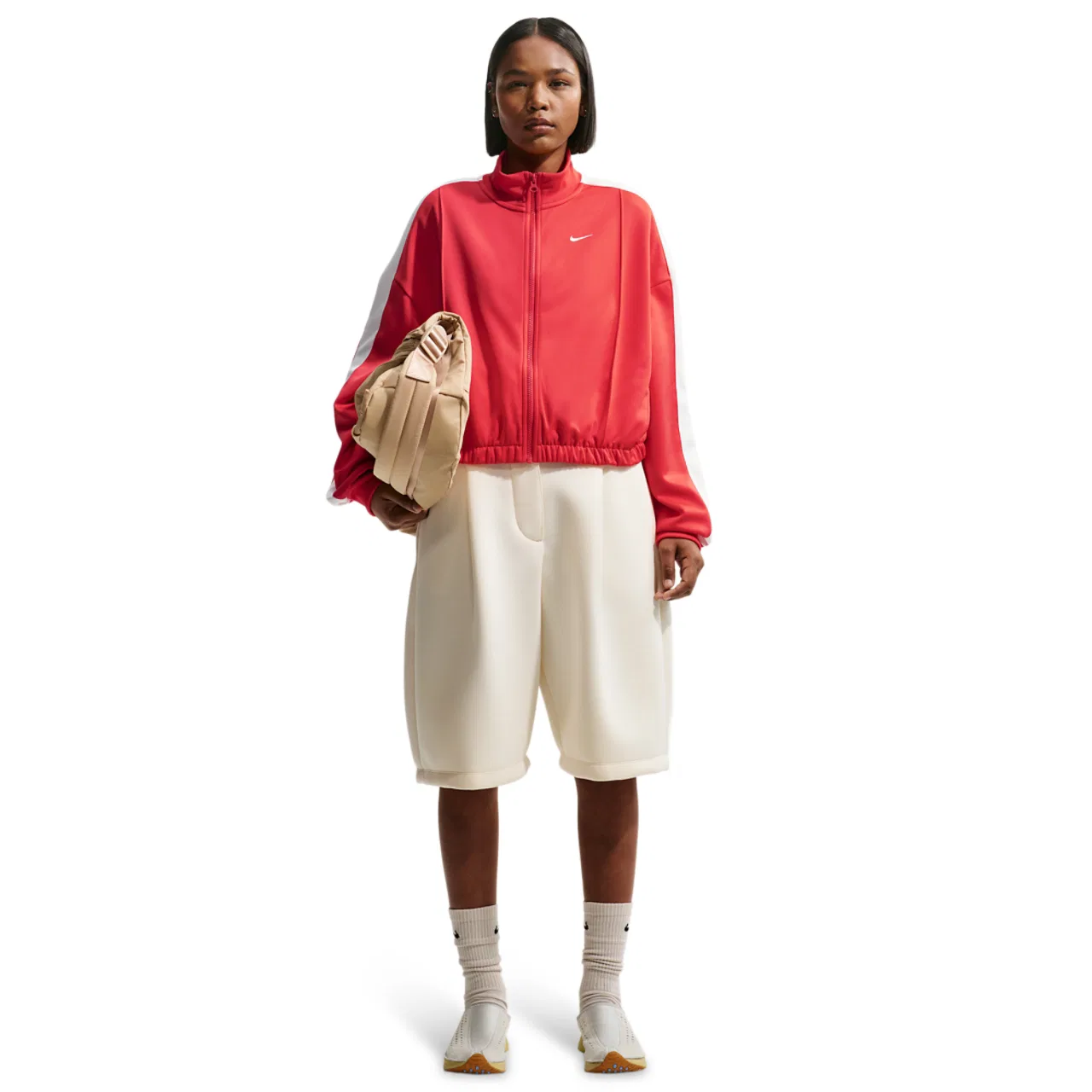 Женская куртка NSW Nike, цвет Lt Crimson/Sail/Sail — фото 3