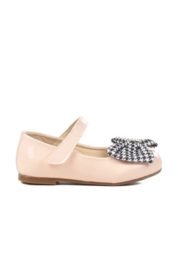 Детские балетки для девочек с принтом Powder Patent Leather Ribbon Lightweight Girls' Ballerinas 180 B Ayakmod, Powder Patent Leather