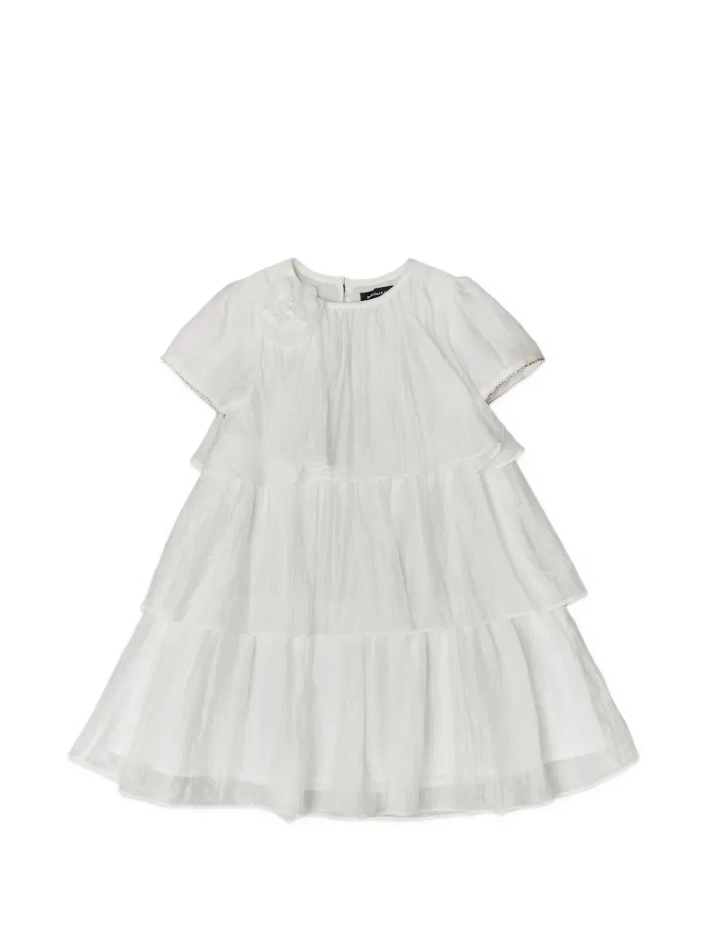 Многоярусное платье с цветочным принтом Bcbg Kids, белый