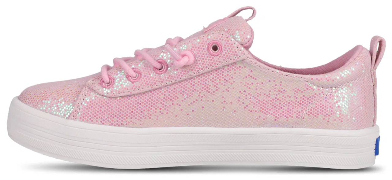Детские кеды для девочек на скользящей застежке Kara Keds, Pink Glitter — фото 2