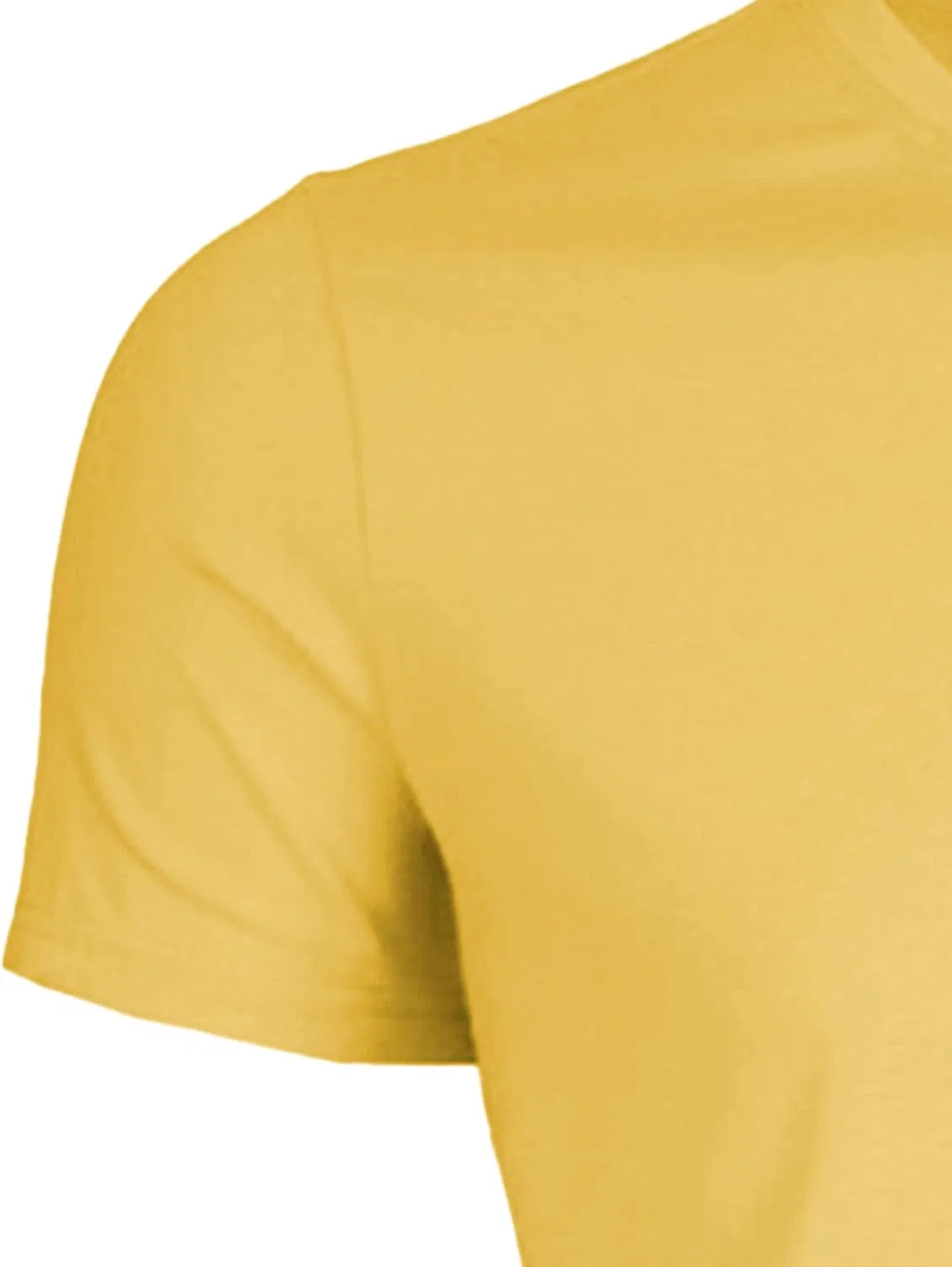 Мужская облегающая удлиненная футболка с круглым вырезом, Yellow — фото 4