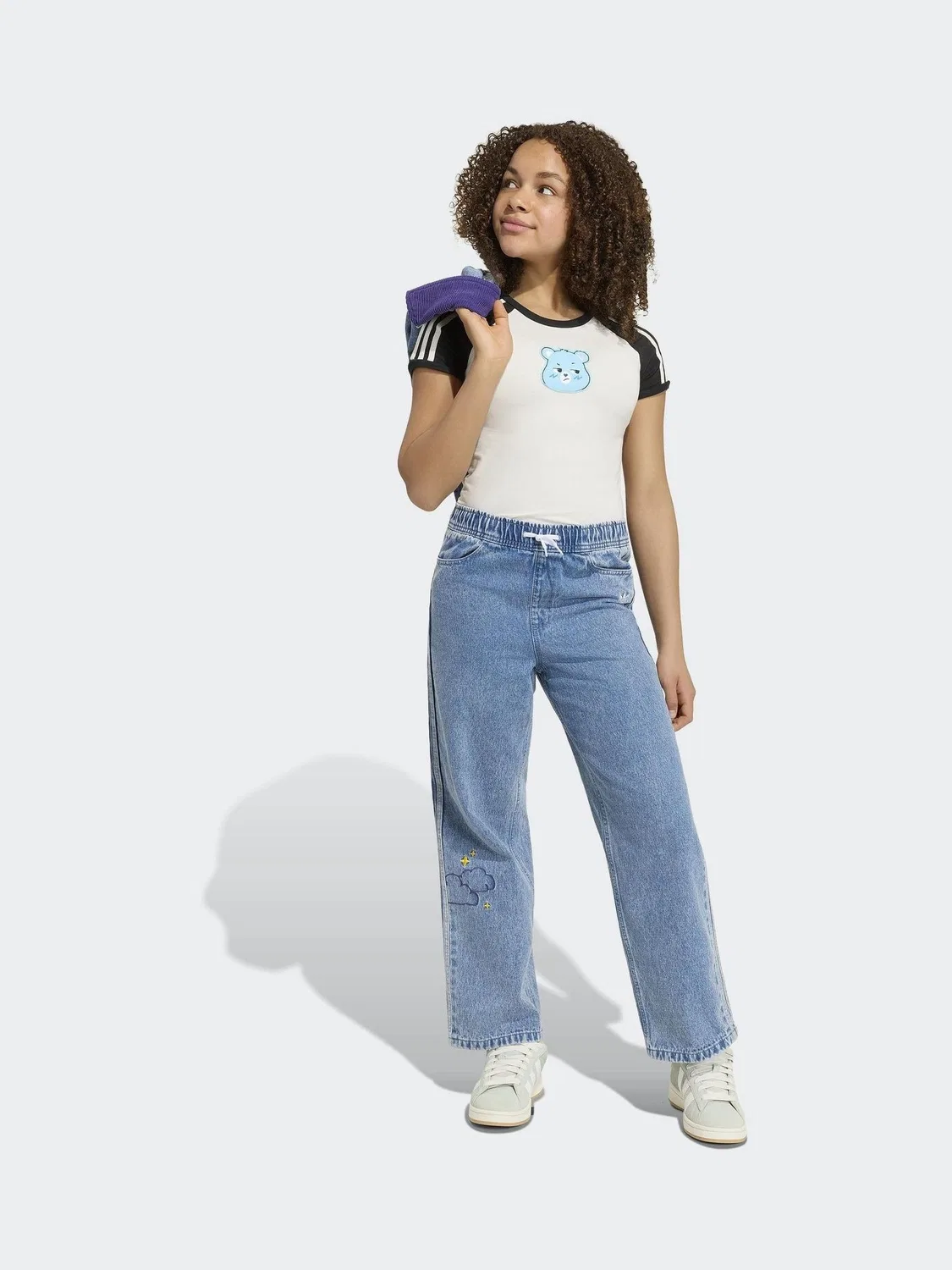 Футболка с принтом Care Bears, adidas Originals, белый — фото 3