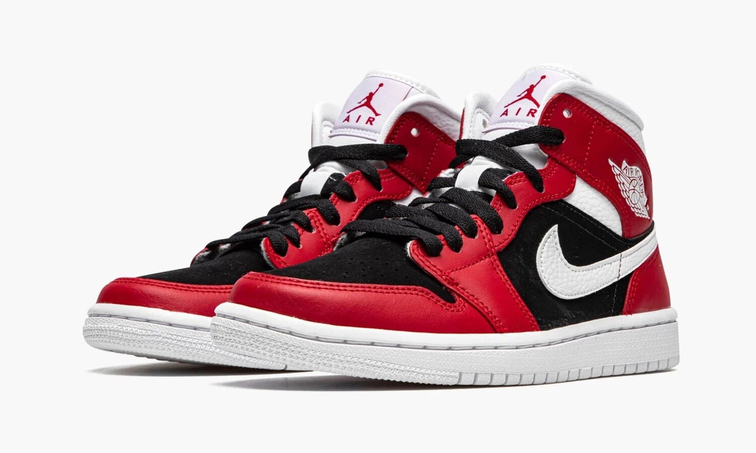 Кроссовки Nike Air Jordan 1 Mid, красный/черный/белый — фото 2