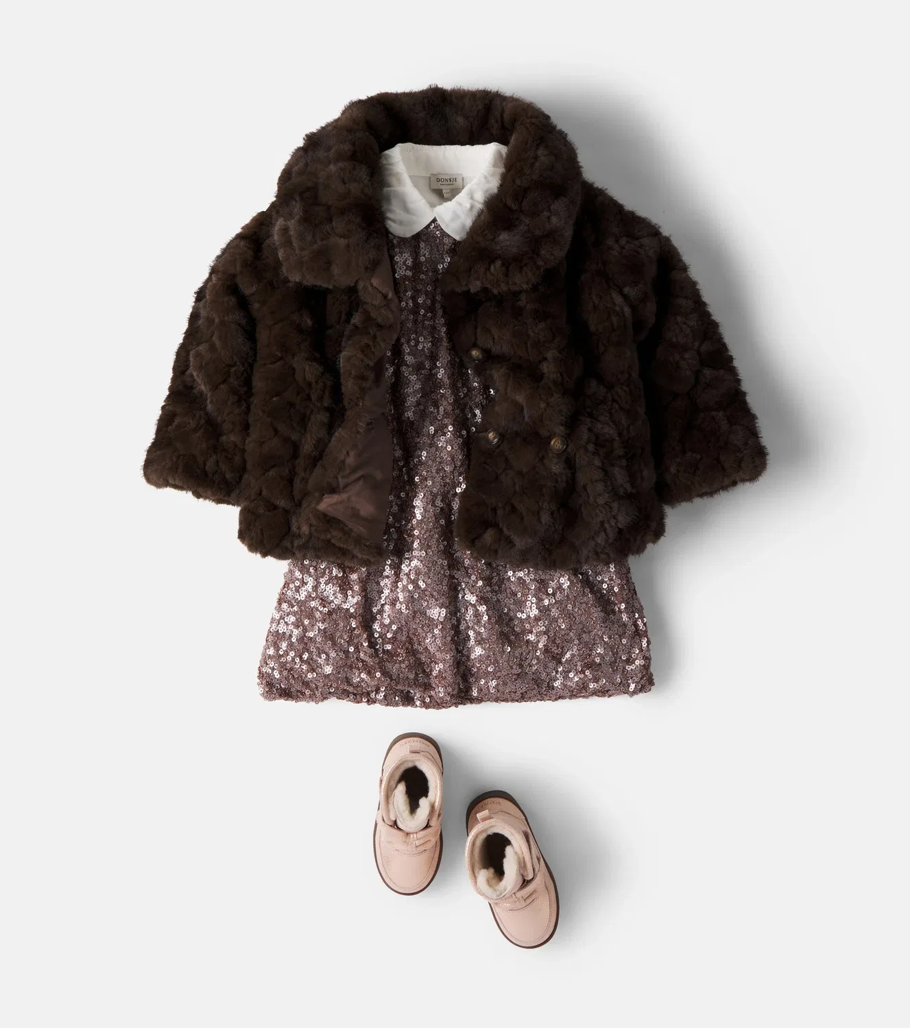 Легкая куртка с двубортной застежкой Espresso Teddy Donsje, коричневый — фото 2