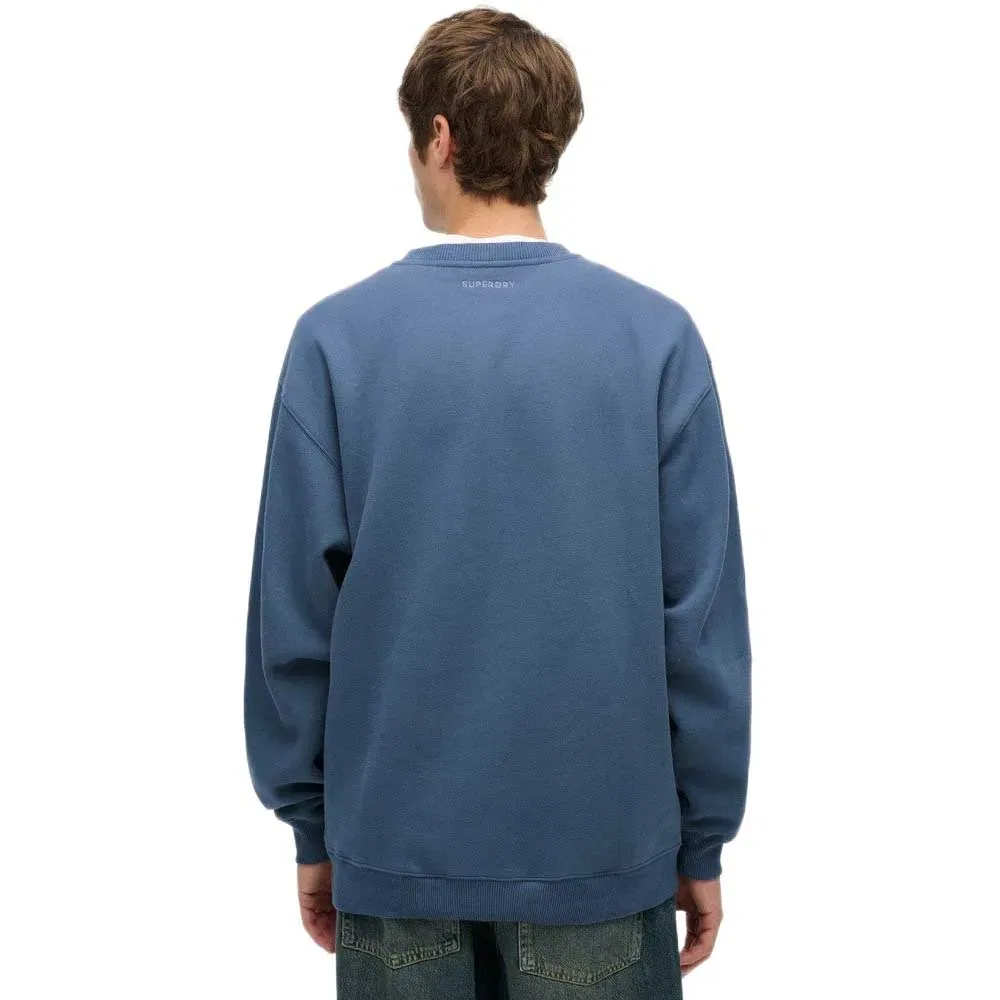 Мужской свитшот оверсайз Blank Superdry, Blue — фото 2