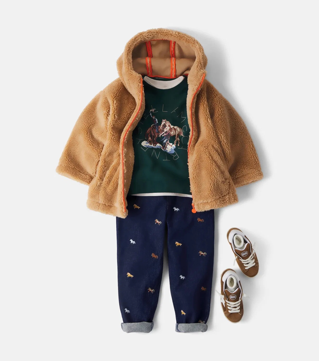Легкая куртка с капюшоном Stella Mccartney Kids, оранжевый — фото 2